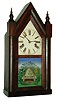 Daniel Pratt & Sons, Reading and Boston,  Mass., rosewood veneer 30 hour time and strike steeple clock, c1860