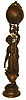 Asian reproduction of Ansonia "Huntress Ball Swing" 8 day figural mystery clock, c1990