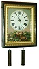 German, Black Forest, picture frame 30 hour weight driven wall clock, c1850