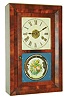 Seth Thomas Clock Co., Thomaston, Conn., 30 hour time, strike and alarm miniature bevel front mantel clock, called the "Kitchen", c1870