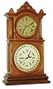 E. Ingraham  & Co., Bristol, Conn., "Ingraham Calendar", 8 day, time and strike double dial calendar clock with a BB Lewis calendar, c1881