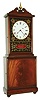 Reproduction 8 day, weight brass movement Massachusetts shelf clock. 4th Qtr 20th Century