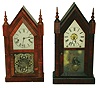Clocks- 2 (Two) steeple clocks: a New Haven Clock Co., 8 day, time, strike and alarm and a Waterbury Clock Co., 30 hour,  time and strike