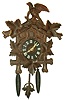 German carved walnut 30 hour two weight cuckoo clock, c1910