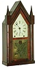 Brewster & Ingrahams, Bristol, Conn., 8 day. time and strike sharp gothic or steeple clock. c.1845
