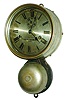 Seth Thomas Clock Co., Thomaston, Conn., nickel plated 30 hour outside bell ship's clock, c1910