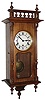 German walnut 8 day Westminster chime wall clock, c1960