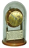 World War II "Delayed Arming Clock", naval mine timer on wood base under glass dome, c1940