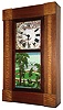 Clocks- 4 (Four) Connecticut mahogany time and strike mantel clocks:  E. Downs 30 hour wooden works; Seth Thomas 8 day spring-wound pillar & scroll; Seth Thomas 8 day inlaid lancet case; Ansonia 8 day drumhead; Downs c.1840. Seth Thomas pillar & scroll & others c.1920