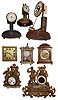 Clocks- 8 (Eight) small mantel clocks, 19th & 20th centuries