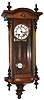 Lenzkirch, Germany, R/A walnut 8 day time and strike spring wound wall clock, c1880