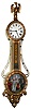 Girandole 8 day time only weight driven reproduction painted wood and glass banjo wall clock, c2000
