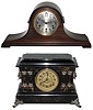Clocks- 2 (Two) Seth Thomas, Thomaston, Conn., 8 day time and strike mantel clocks: "No. 92 Chime" mahogany tambour; "Prince" Adamantine; early 20th century