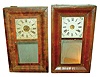 Clocks- 8 (Eight) wood mantel and shelf clocks, 19th century