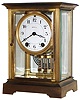 Seth Thomas Clock Co., Thomaston, Conn., "Empire No. 301" brass and glass time and strike crystal regulator mantel clock, c1920