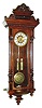 Gustav Becker, Germany, "Vienna Regulator" wall clock, 8 days, time and strike, two weight driven movement in a walnut alt Deutsch case, c1890