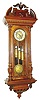 Gustav Becker, Germany, "Vienna Regulator" wall clock, 8 days, time, rod quarter strike - Grand Sonnerie, three weight driven movement in a walnut alt Deutsch case, c1890