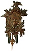 I.B. and Co. German carved wood 8 day time and strike cuckoo wall clock, dated 1907
