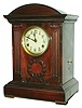 New Haven Clock Co., New Haven, Conn. "Chime No. 2" mahogany 8 day time and Westminster chime mantel clock, c1899