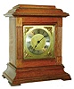 Ansonia Clock Co., New York, "Cabinet No. 22" oak time and strike mantel clock, c1910