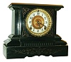 Ansonia Clock Co., Ansonia, Conn., "Cardiff" 8 day, time and strike enameled iron mantel clock, c1894