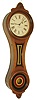 E. Howard & Co., Boston, Mass., "No. 10 Regulator" figure eight wall clock, 8 days, time only, weight driven movement in a walnut case with painted iron dial and reverse painted tablets, c1890