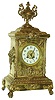 French cast brass 8 day time and strike mantel clock, c1890