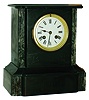 French black marble 8 day time and strike mantel clock, c1900