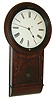 Martin Cheney, Montreal, Canada, 8-day "Parliament" style wall timepiece in a mahogany veneered case. This wall clock is typical of those produced by Cheney, a native of Connecticut, during his later years working at Burlington, VT and Montreal, c1835