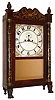 Spencer, Hotchkiss & Co., Salem Bridge, Conn., 8 day, time and strike weight brass Salem Bridge movement half column & splat shelf clock, c1830
