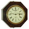 E. N. Welch, Forestville, Conn.,  30 hour, spring brass lever movement octagon wall clock or timepiece.  C1860