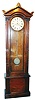 E. Howard & Co., Boston, a custom regulator, probably a wall clock originally, now with a purpose made, matching base of mahogany, 8-day weight driven and with fancy decorated pendulum bob.