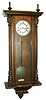 Clocks- 3 (Three) walnut 8 day time and strike weight driven German Vienna regulators, c1890