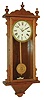 Waterbury Clock Co., Waterbury, Conn., "Bruce", 8 day, spring brass movement wall clock or timepiece, c1893