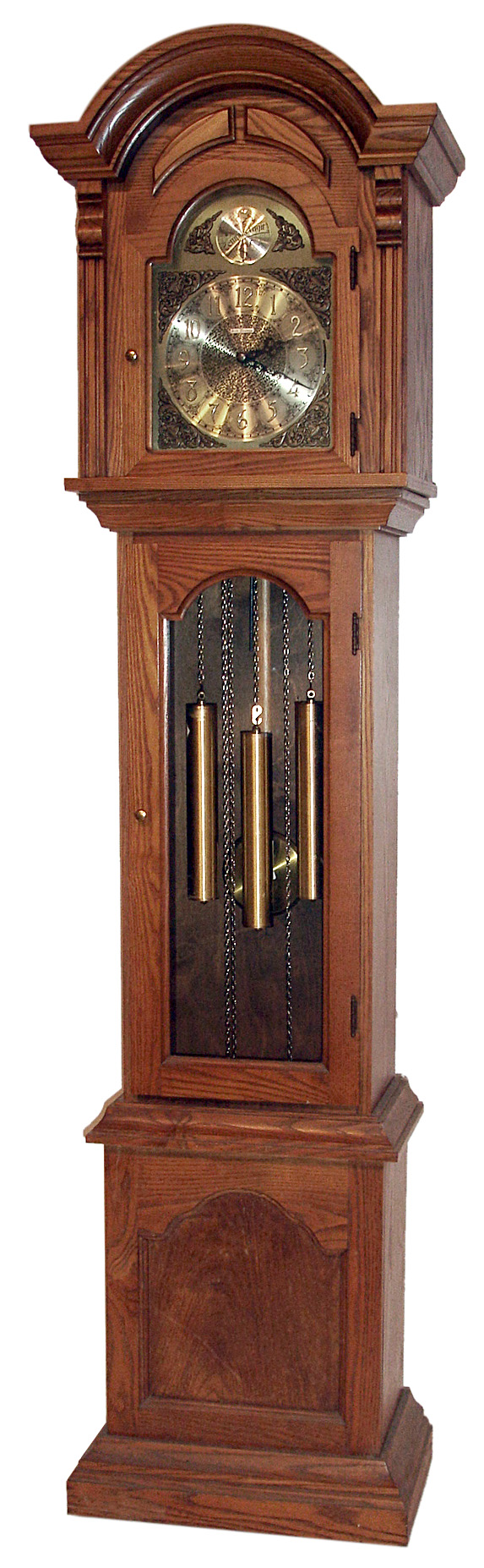 Seth Thomas Clock Co., modern oak tall clock, German Urgos 8 day Westminster chime movement, c1976. — Antique Clocks Price Guide
