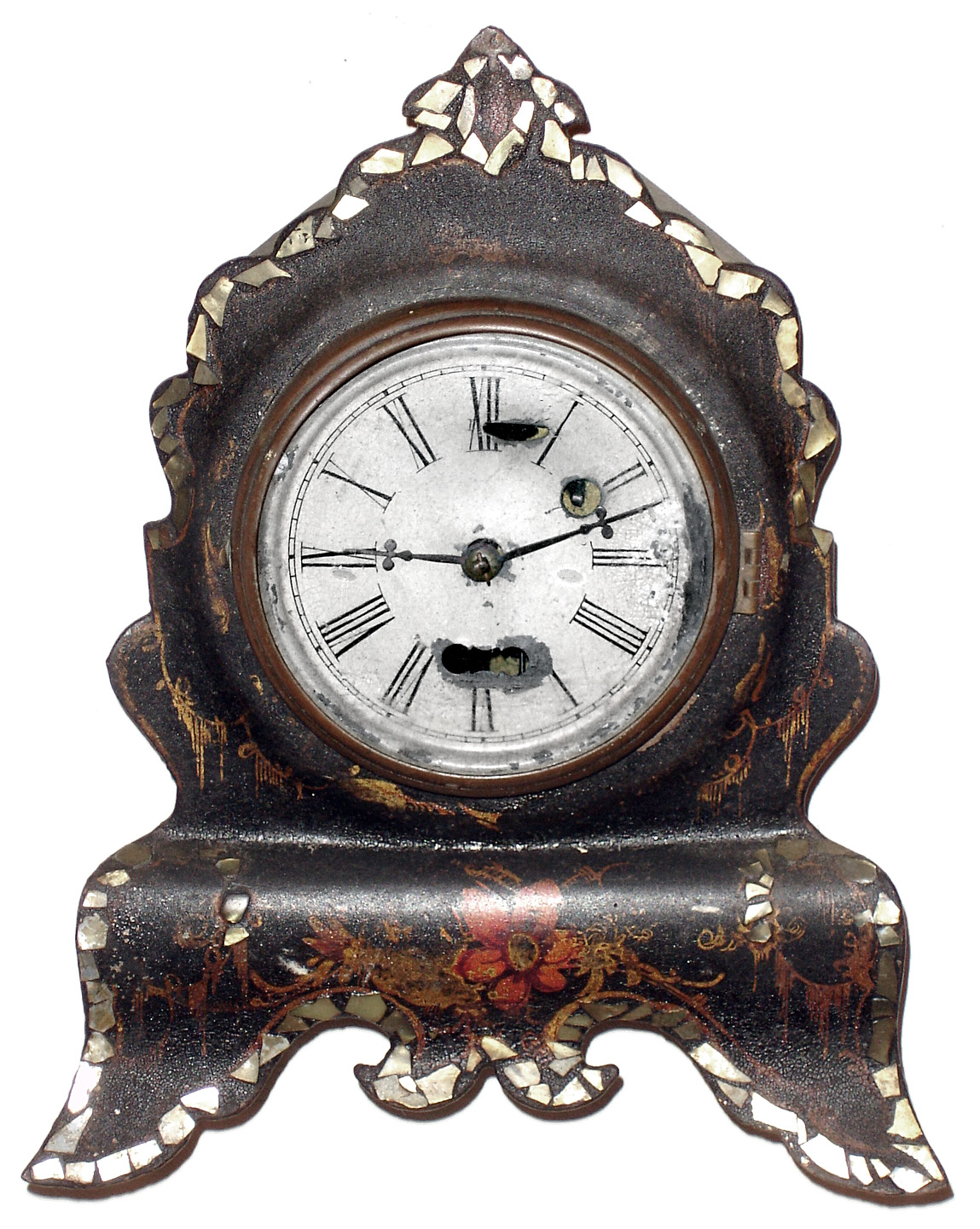 Terryville Manufacturing Company,Terryville,  Conn., 30 hour iron front torsion pendulum mantel time piece, c1855 — Antique Clocks Price Guide