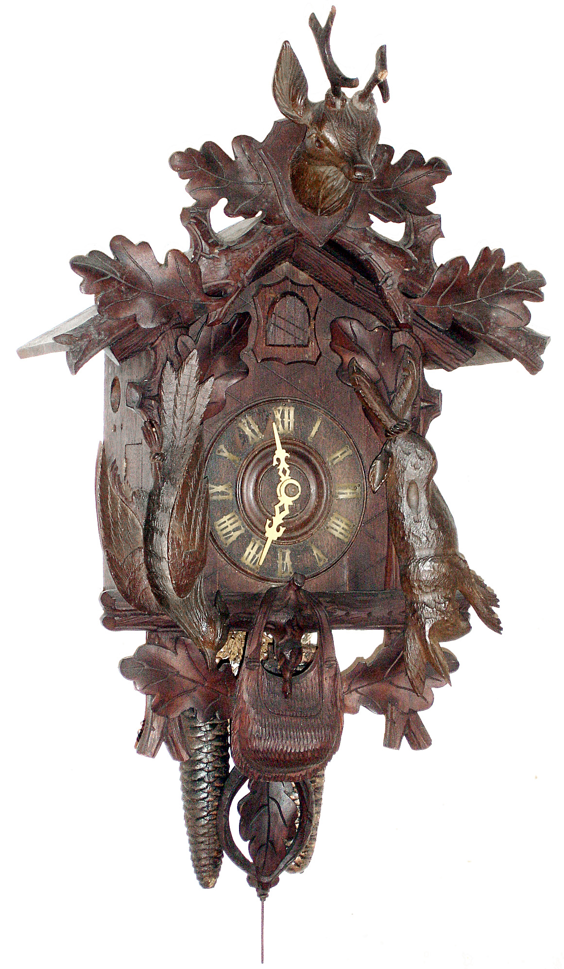 American Cuckoo Clock Co., Philadelphia, Penn., German 8 day, time and strike wall clock, c1900 — Antique Clocks Price Guide