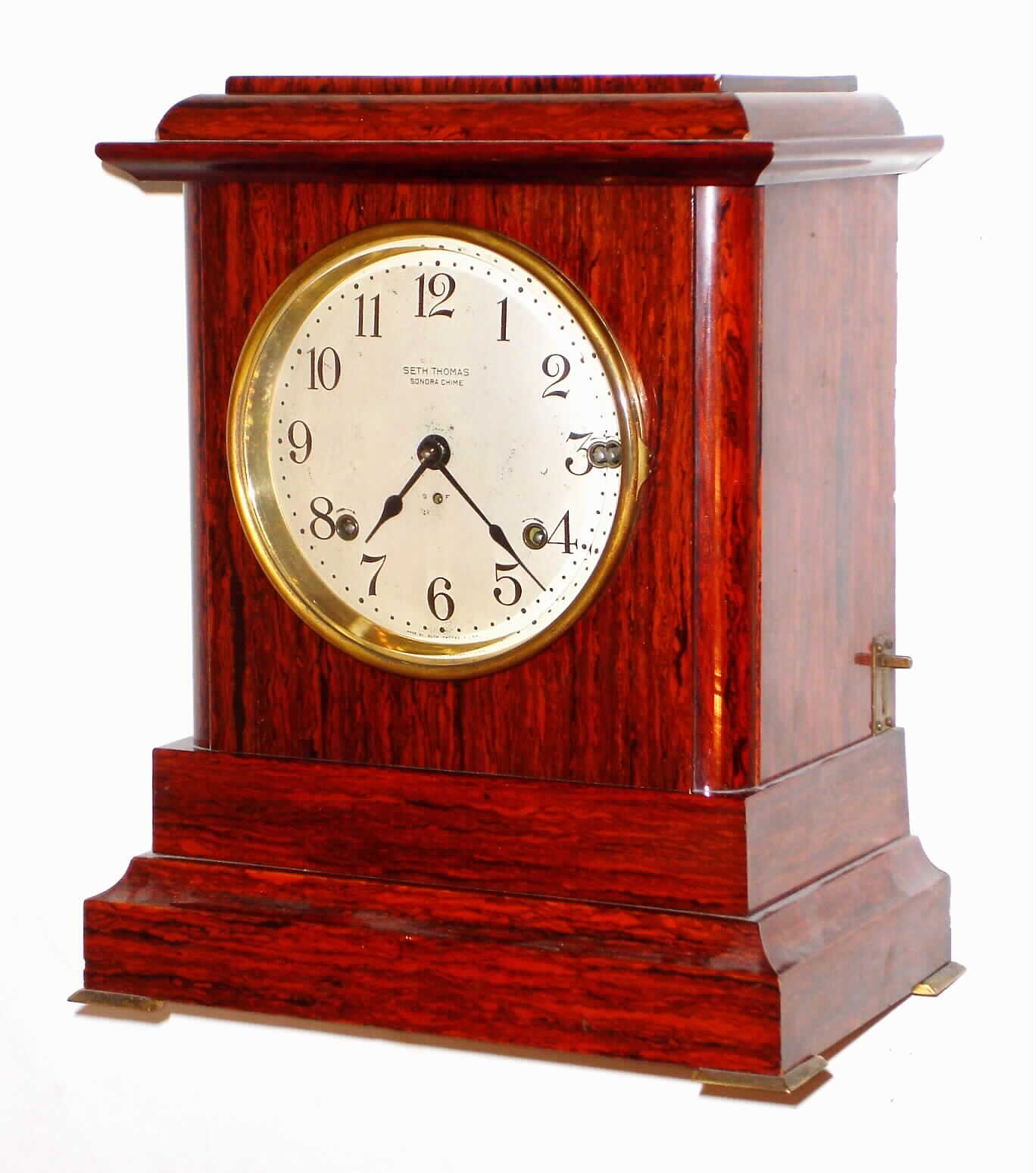 Seth Thomas Clock Co., Thomaston, Conn., "Chime Clock No. 2", 8 day, time, quarter hour strike on four bells Sonora chime mantel clock, c1914. — Antique Clocks Price Guide
