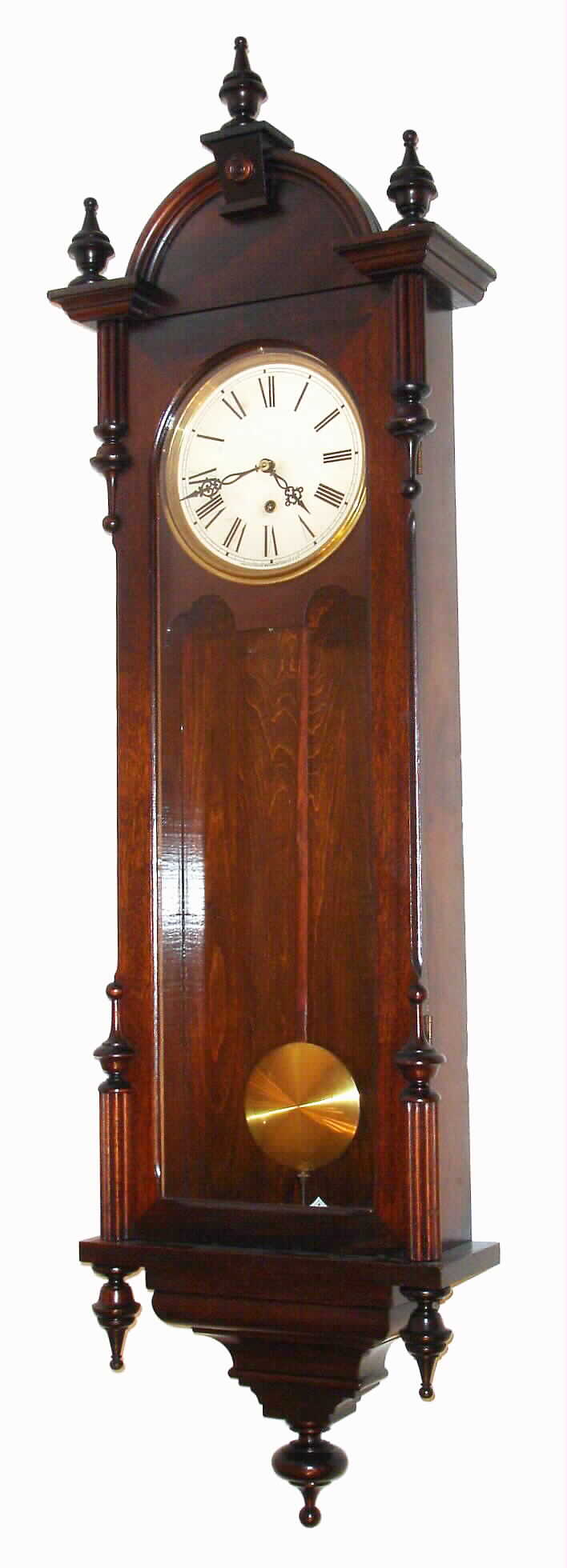 Waterbury Clock Co., Waterbury, Conn., "Galesburg", 8 day spring driven wall time piece, c1906. — Antique Clocks Price Guide