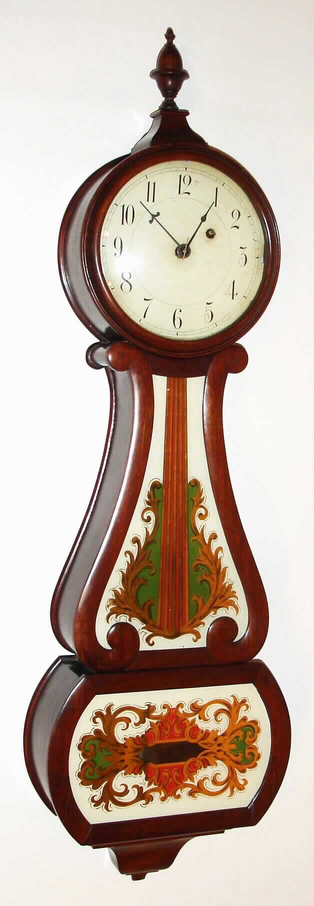 Chelsea Clock Co., Boston, Mass., 8 day, lyre form banjo time piece, Serial No. 93089, c1913 — Antique Clocks Price Guide