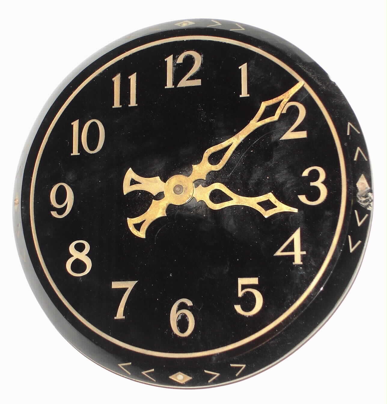 Black marble electric gallery clock, c1930 — Antique Clocks Price Guide
