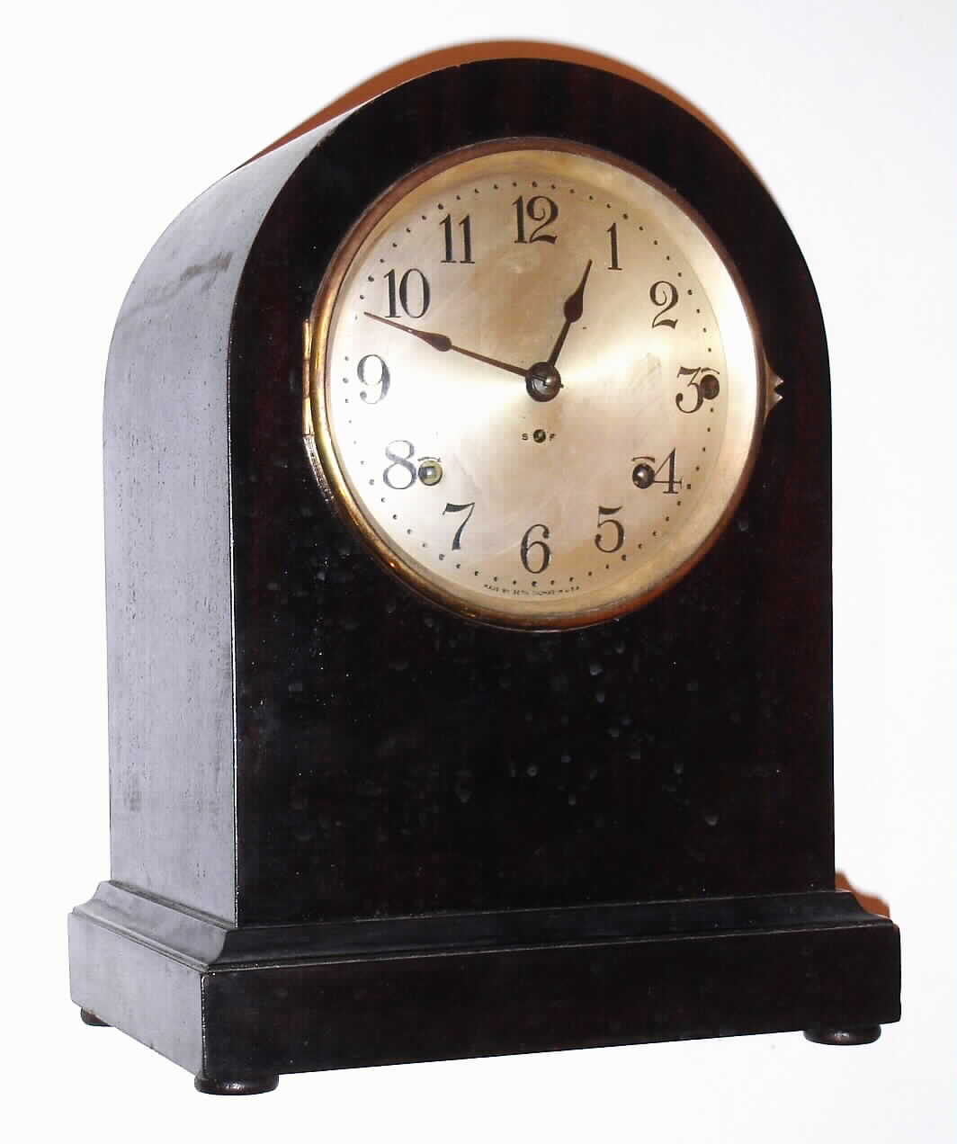 Seth Thomas Clock Co., Thomaston, Conn., "Chime Clock No. 11", 8 day, time and strike, Westminster chime on four rods mantel clock, c1921. — Antique Clocks Price Guide