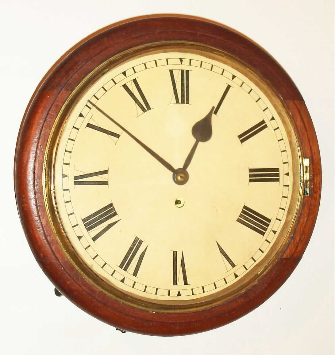 English, 8 day chain drive fusee dial or pub wall time piece, c1900. — Antique Clocks Price Guide