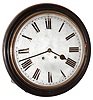 Winterhalder and Hofmeier, Germany 8 day, time and strike stained wood gallery clock, in the style of an English dial, c1890