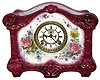 Ansonia Clock Co., New York, "La Croix" 8 day, time and strike porcelain mantel clock, c1900