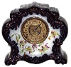 Gilbert Clock Co., Winsted, Conn., "No. 411" 8 day, time and strike porcelain mantel clock, c1898.