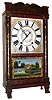 E. and G. W. Bartholomew, 30 hour time and strike wood movement small half column and splat with paw feet shelf clock, c1830