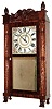 Rodney Brace, North Bridgewater, Mass., 30 hour time and strike Torrington wood movement carved column and splat shelf clock, c1825.