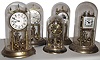 Clocks- 5 (Five) modern 400 day German time pieces: 2 Kundo, 2 Schatz, 1 Seth Thomas, late 20th century.