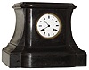 Tiffany and Co., New York, French black marble 8 day, time and strike mantel clock, c1870